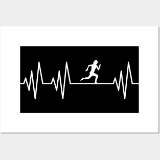 Running Heartbeat Gift Running lovers Posters and Art